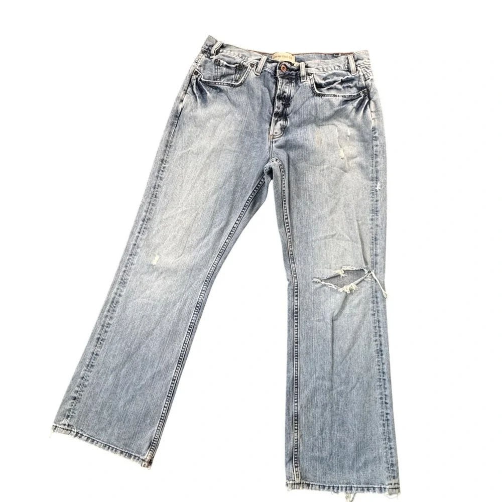 Vintage Old Navy Boot Cut‎ Jeans Distressed Baggy Y2K Skater Grunge Punk Denim